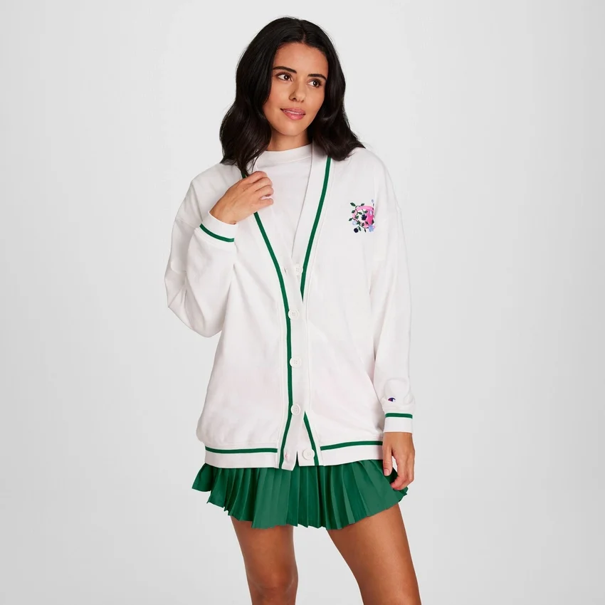 Cardigan Country Club, C Logo floral brodé