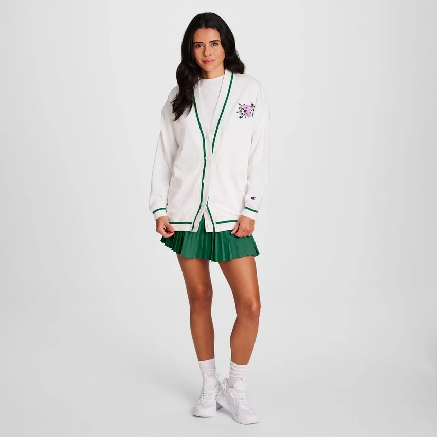 Cardigan Country Club, C Logo floral brodé