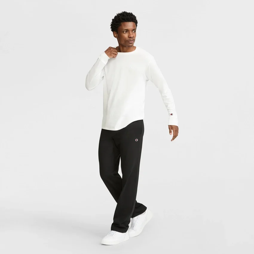 Pantalon de détente léger, ourlet ouvert, C Logo