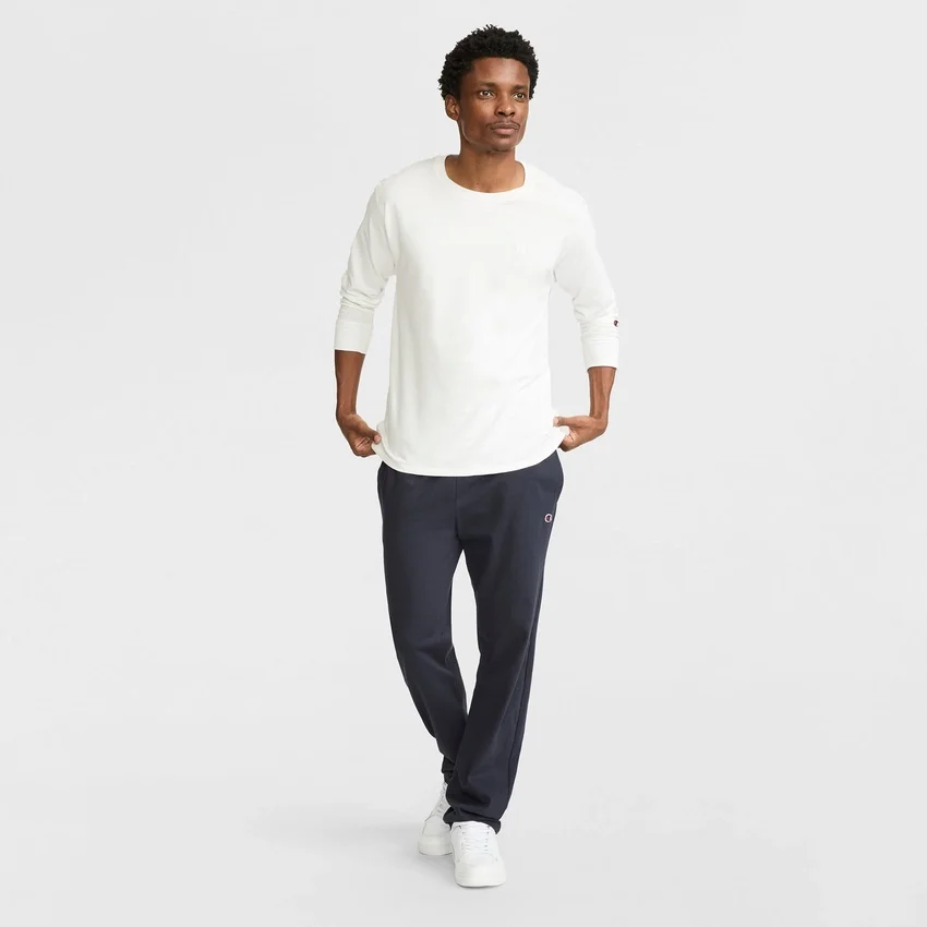 Pantalon de détente léger, ourlet ouvert, C Logo