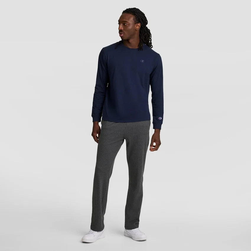 Pantalon de détente léger, ourlet ouvert, C Logo