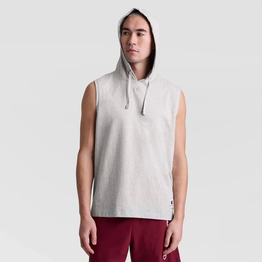 Sweat à capuche sans manches, C Logo brodé