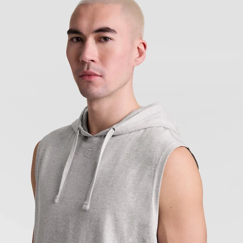 Sweat à capuche sans manches, C Logo brodé