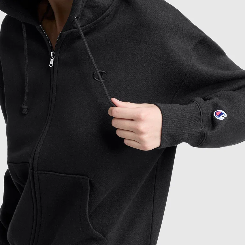 Sweat à capuche zippé en polaire Powerblend, C Logo