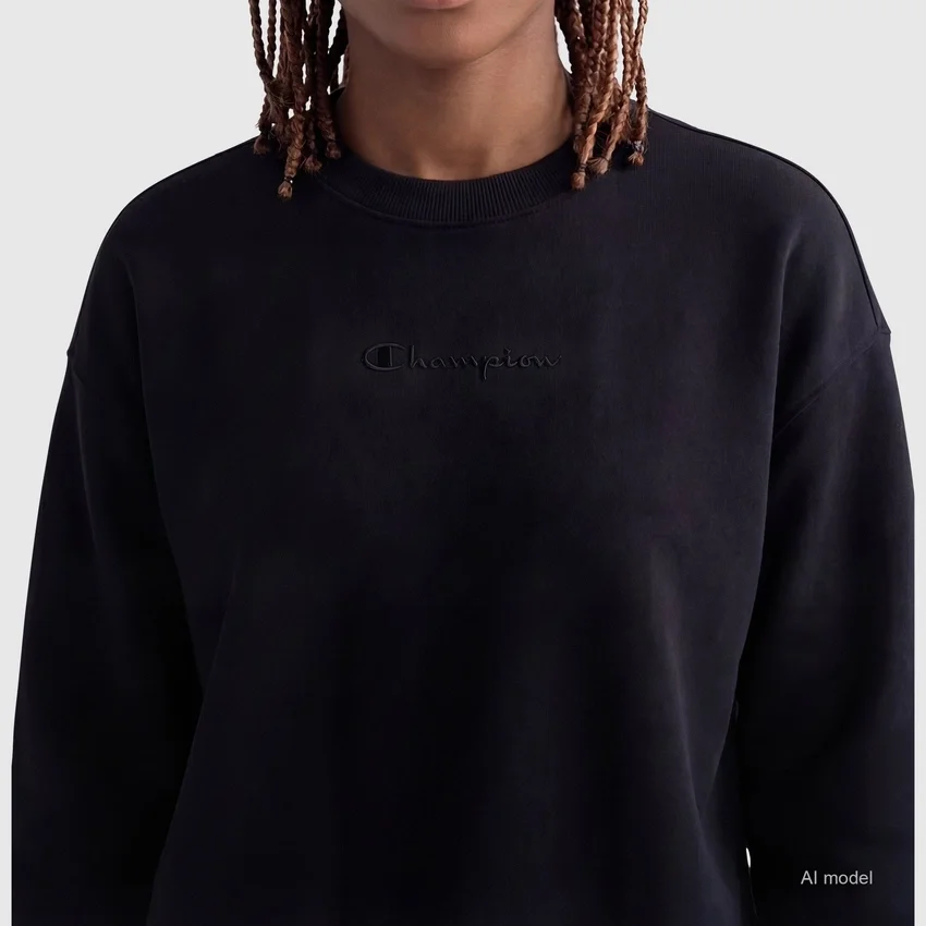 Sweat à col rond Powerblend, Script Logo brodé en lettres cursives