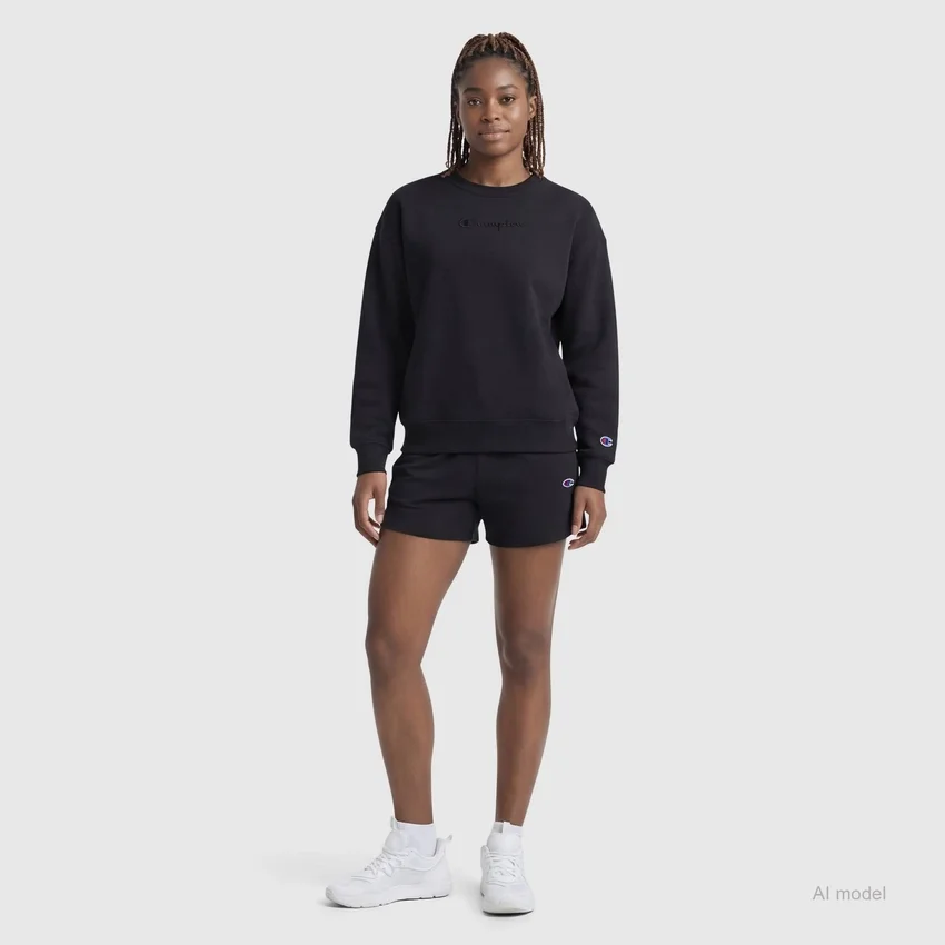 Sweat à col rond Powerblend, Script Logo brodé en lettres cursives