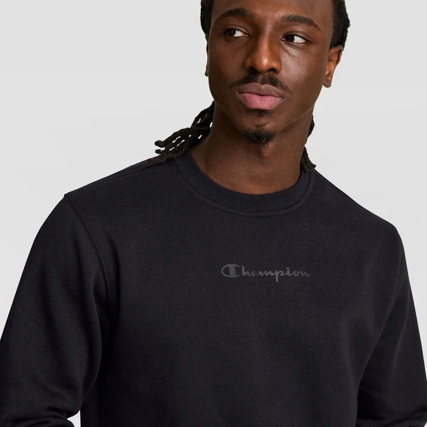 Sweat-shirt à col rond Powerblend, Script Logo ton sur ton