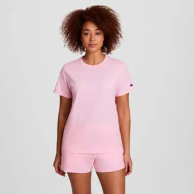T-shirt classique, inscription ton sur ton sur la poitrine gauche