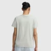 T-shirt classique, inscription ton sur ton sur la poitrine gauche