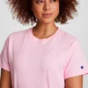 T-shirt classique, inscription ton sur ton sur la poitrine gauche