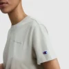 T-shirt classique, inscription ton sur ton sur la poitrine gauche