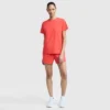 T-shirt classique, inscription ton sur ton sur la poitrine gauche