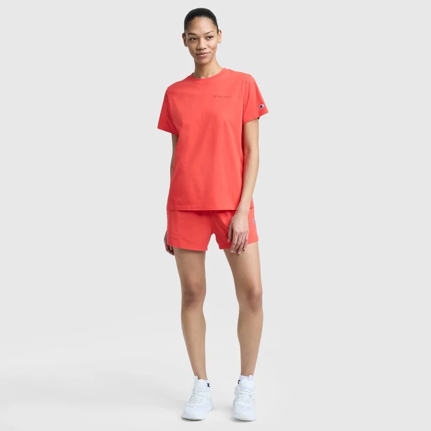 T-shirt classique, inscription ton sur ton sur la poitrine gauche
