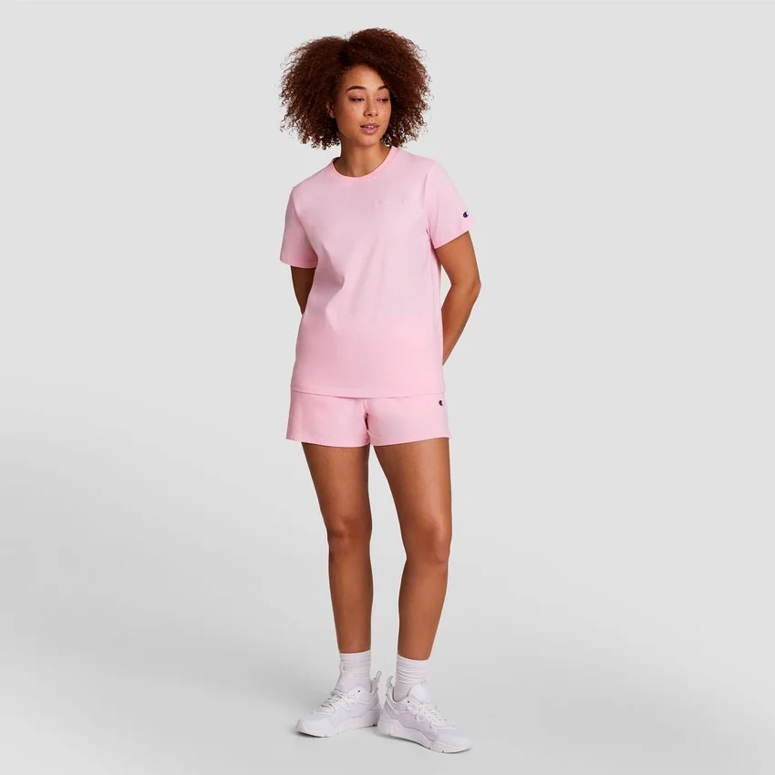 T-shirt classique, inscription ton sur ton sur la poitrine gauche