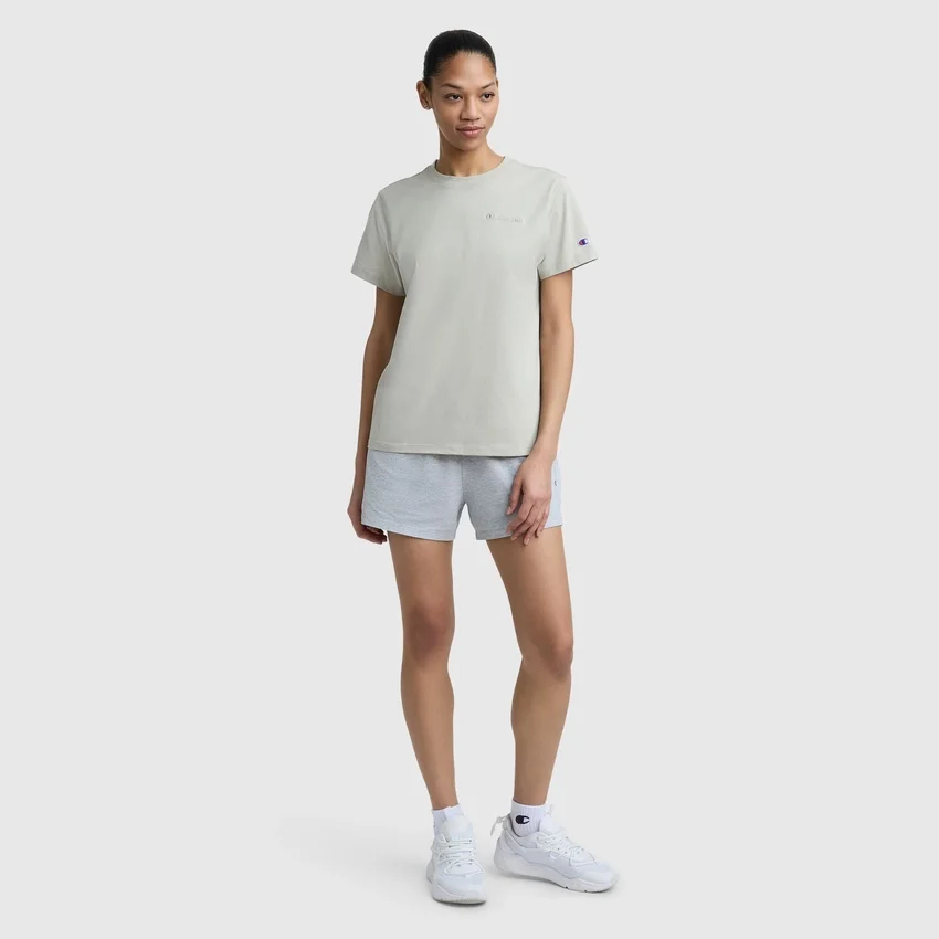 T-shirt classique, inscription ton sur ton sur la poitrine gauche