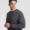 T-shirt classique à manches longues, C Logo brodé - Grandes tailles