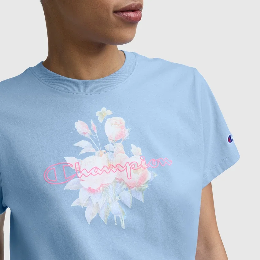 T-shirt graphique « Blurred Roses », C Logo