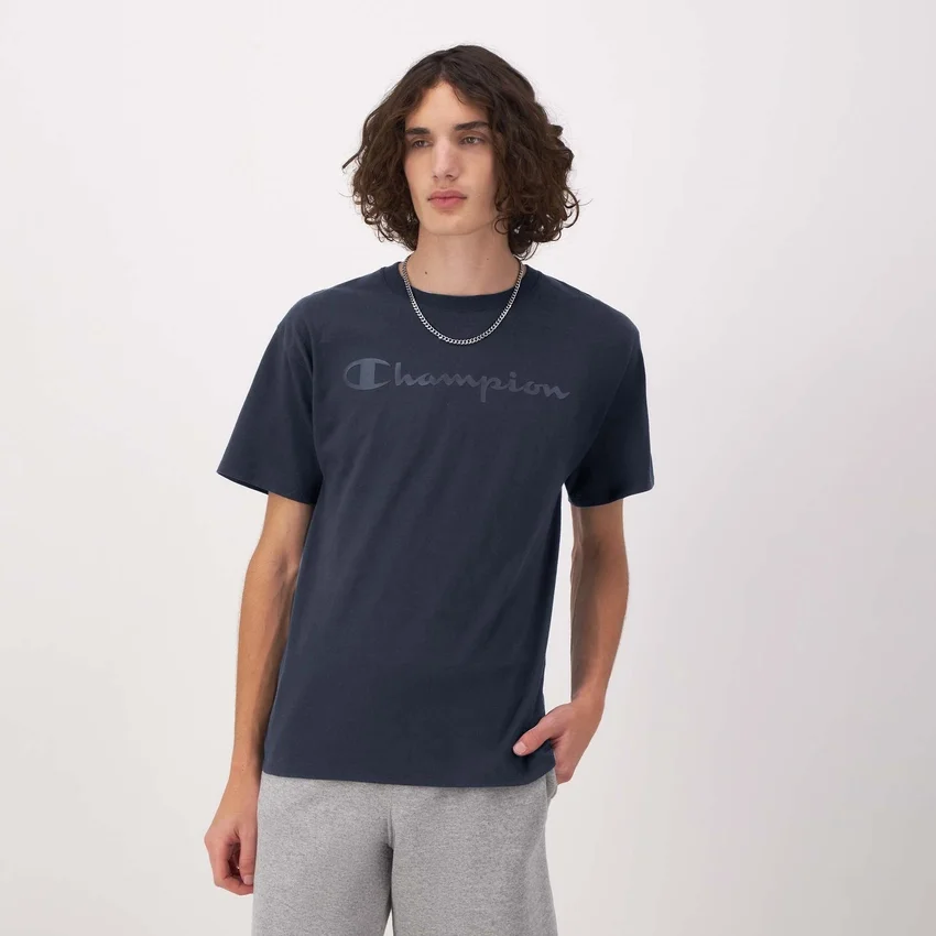 T-shirt graphique classique, Script Logo ton sur ton