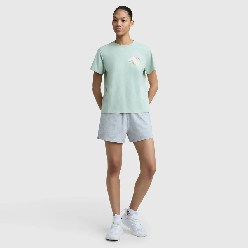 T-shirt à motif « C » floral en maille, C Logo
