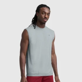 T-shirt musclé à col rond Sport, Script Logo