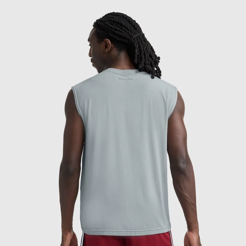 T-shirt musclé à col rond Sport, Script Logo