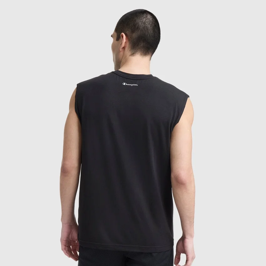 T-shirt musclé à col rond Sport, Script Logo