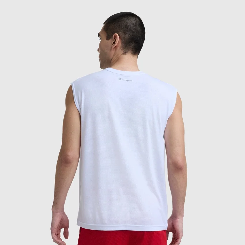 T-shirt musclé à col rond Sport, Script Logo