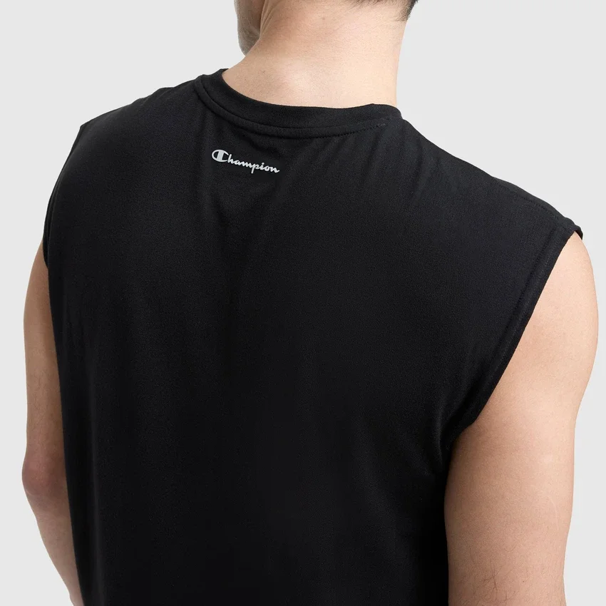 T-shirt musclé à col rond Sport, Script Logo