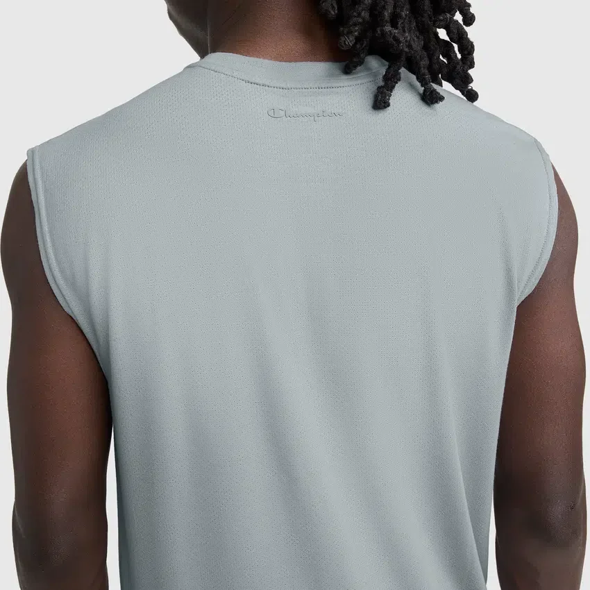 T-shirt musclé à col rond Sport, Script Logo