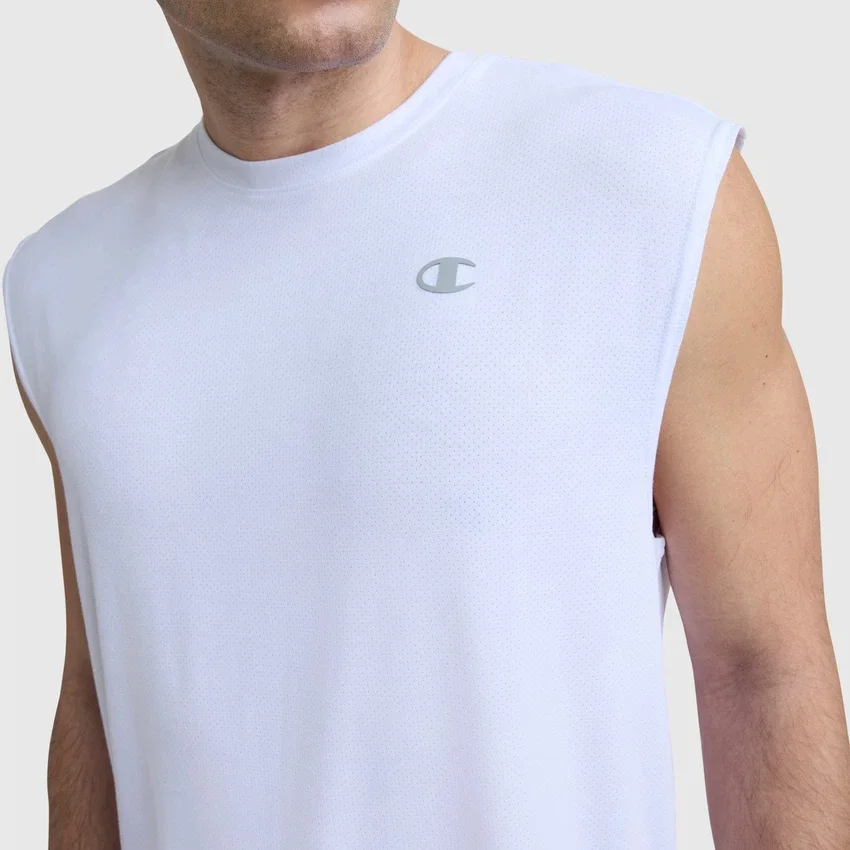 T-shirt musclé à col rond Sport, Script Logo