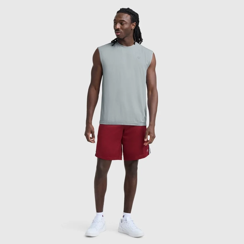 T-shirt musclé à col rond Sport, Script Logo