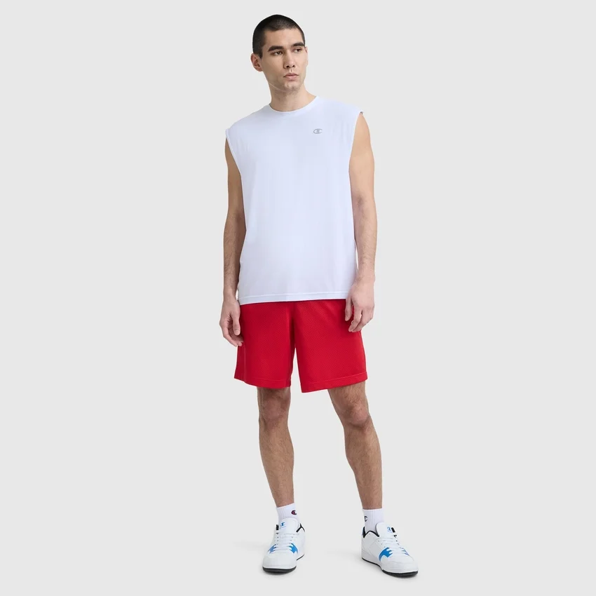 T-shirt musclé à col rond Sport, Script Logo